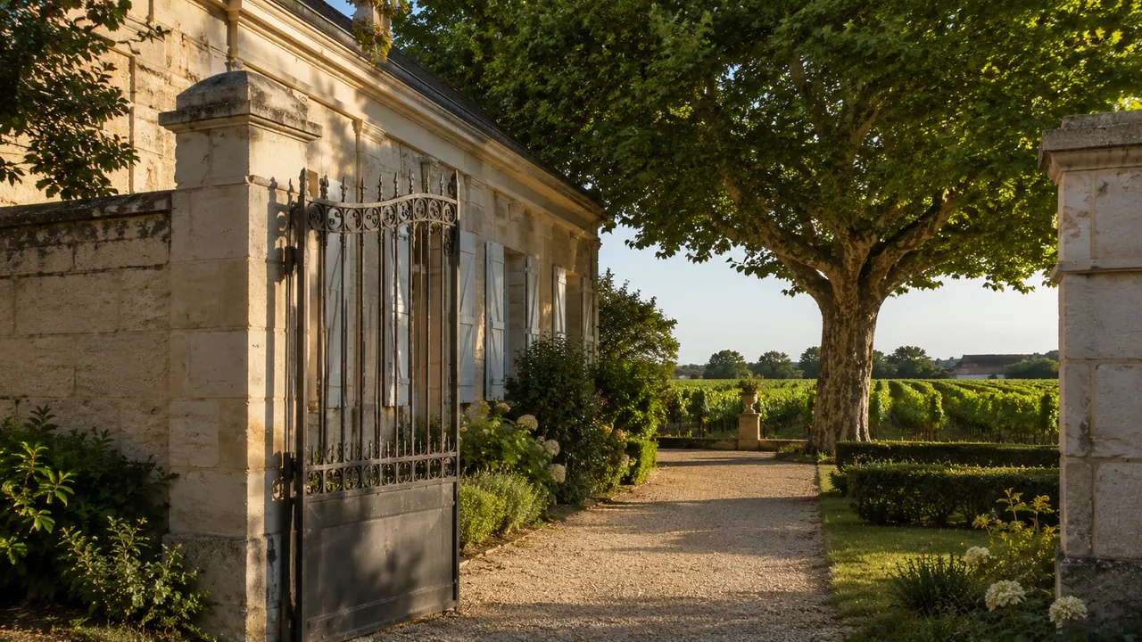 Propriété bordelaise traditionnelle en pierre de taille avec jardin arboré